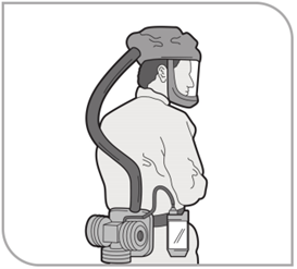 Full-face, powered air-purifying particulate respirator