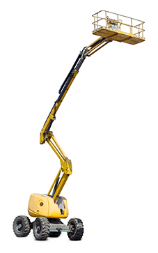 Articulated elevating work platform with telescopic boom